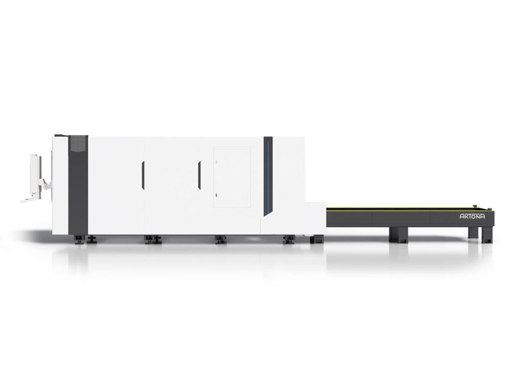 Aktona HSD: Zamknięta wycinarka fiber z wymiennymi stołami.