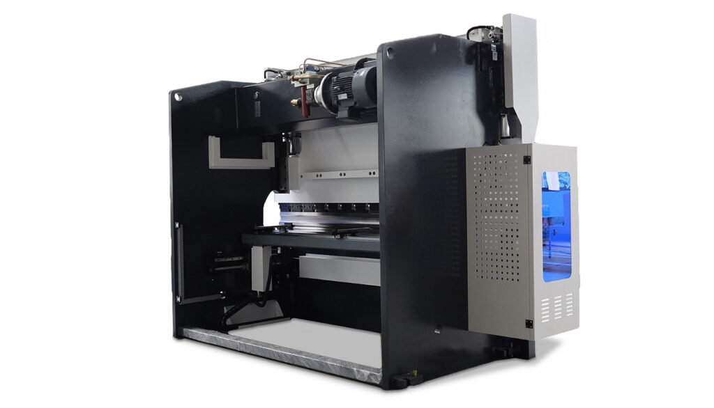 Przemysłowa prasa krawędziowa do gięcia blachy. Precyzyjna i wydajna maszyna do obróbki metalu.